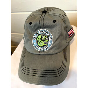 UFO Parasail Hawaii Grey Baseball Cap Aloha Island Flag‎ Snapback Hat